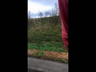 Tatort Parkplatz! A4! Fremden durch das Fenster den Schwanz