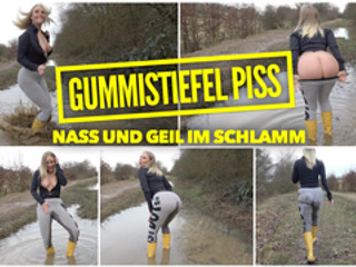 GUMMISTIEFEL PISS | Nass und geil im Schlamm