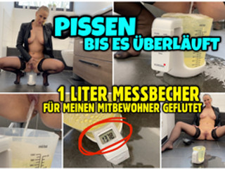 PISSEN bis es überläuft | 1 Liter Messbecher geflutet