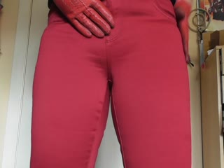 knall enge rote satin hose