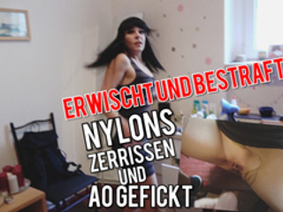 Eriwscht und Bestraft !! Nylons zerrissen und AO GEFICKT POV