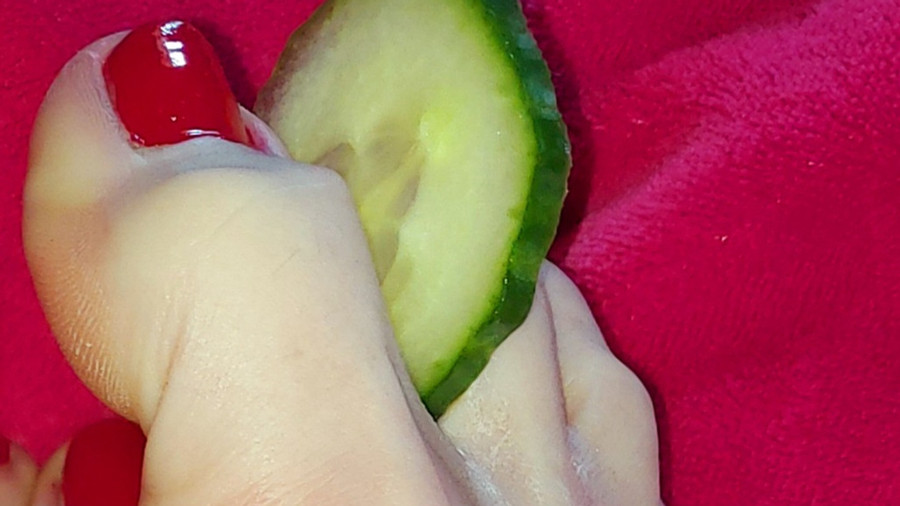 Feet and cucumber