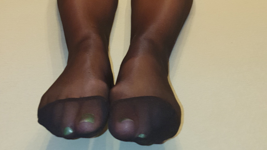 My feet in nylon