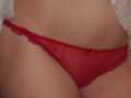 Little slutty red undies.