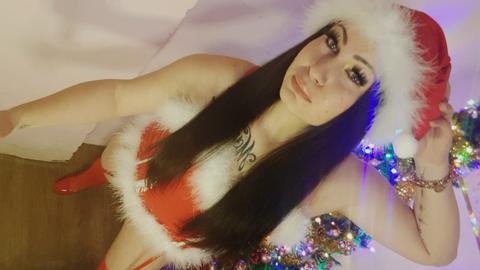 Sexy im Weihnachtsfrau in nylon