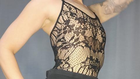 In sexy pose