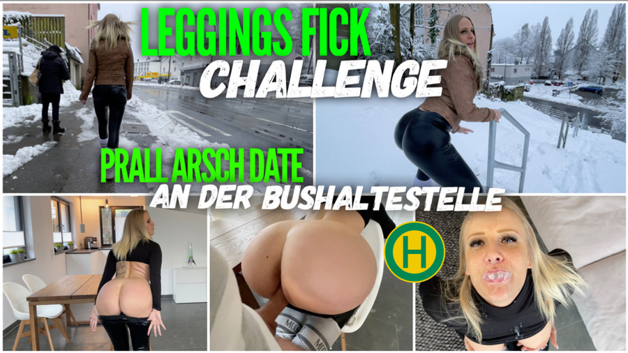 LEGGINGS FICK Challenge | Prall Arsch Date an der Bushaltestelle