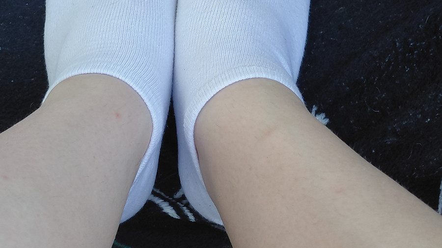 Gemütliche weiße Socken