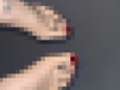 Roter Lack Zehenringe