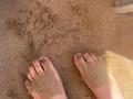 Schöne Füße am Strand!