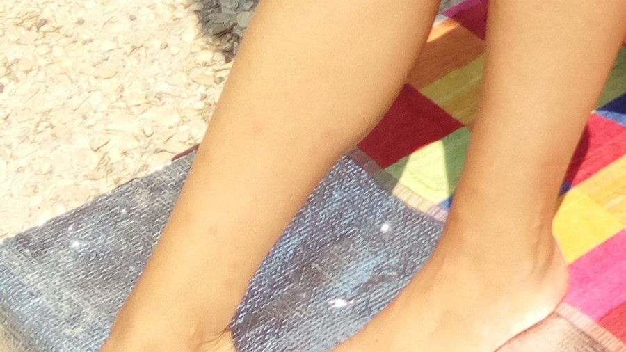 Feet in the lake
