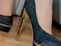sexy Nylons mit High Heels