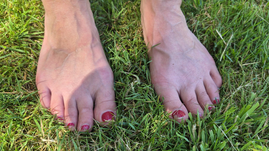 Barefoot in the grass