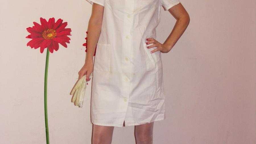 Strip in Nurse Smock