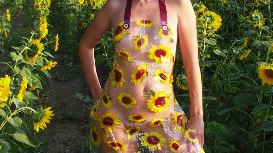 Sonnenblumen PVC Schuerze