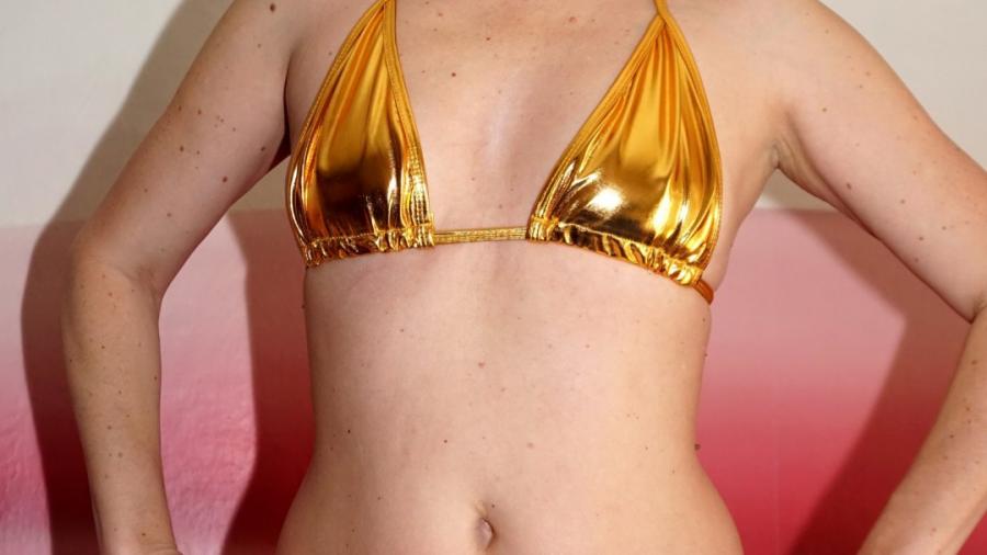 Goldener Metallic Bikini