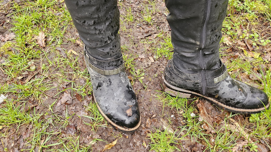 Dirty Rieker boots