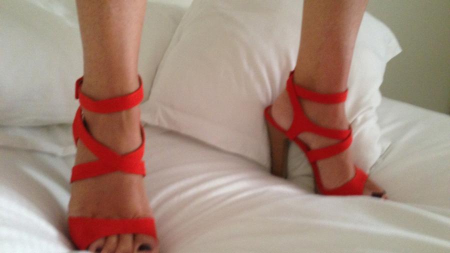 f**k lingerie & red heels