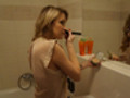 New from the bathroom