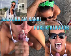 Radtour am Kanal - Public Blowjob