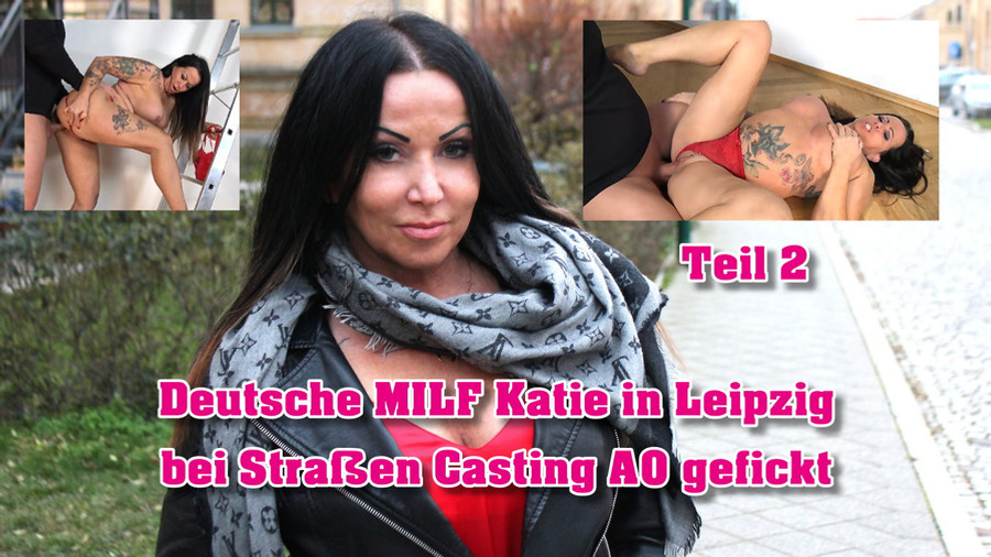 Deutsche MILF Katie in Leipzig bei Straßen Casting AO gefickt 1