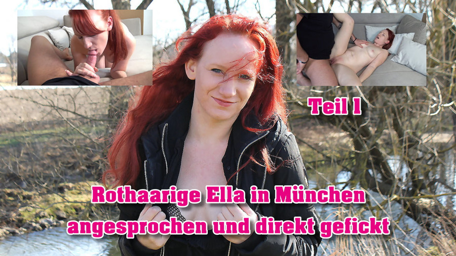 Rothaarige Ella in München angesprochen und direkt gefickt 1