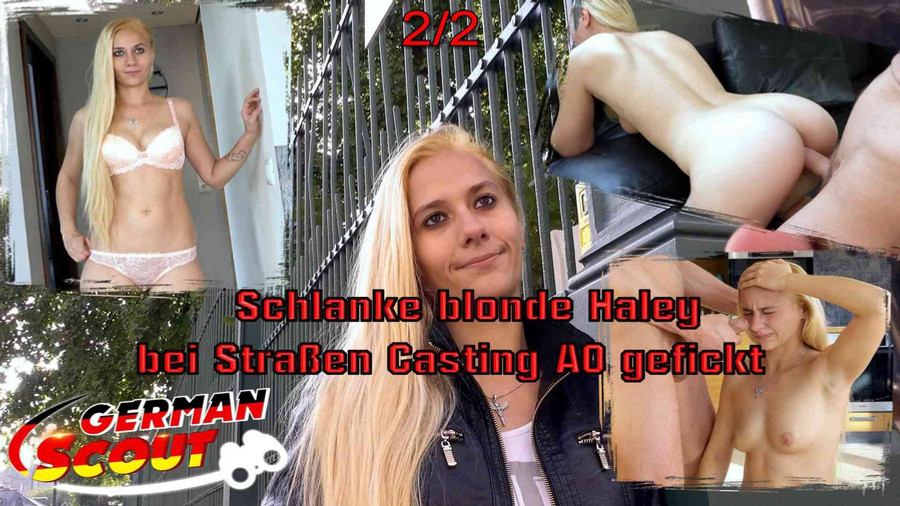 Schlanke blonde Haley bei Straßen Casting Ao gefickt Teil 2