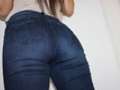 My cute butt doesn`t stay in these jeans for long.